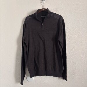 NWT French Connection Men's Size Large Gray 1/4 Zip Pullover Sweater